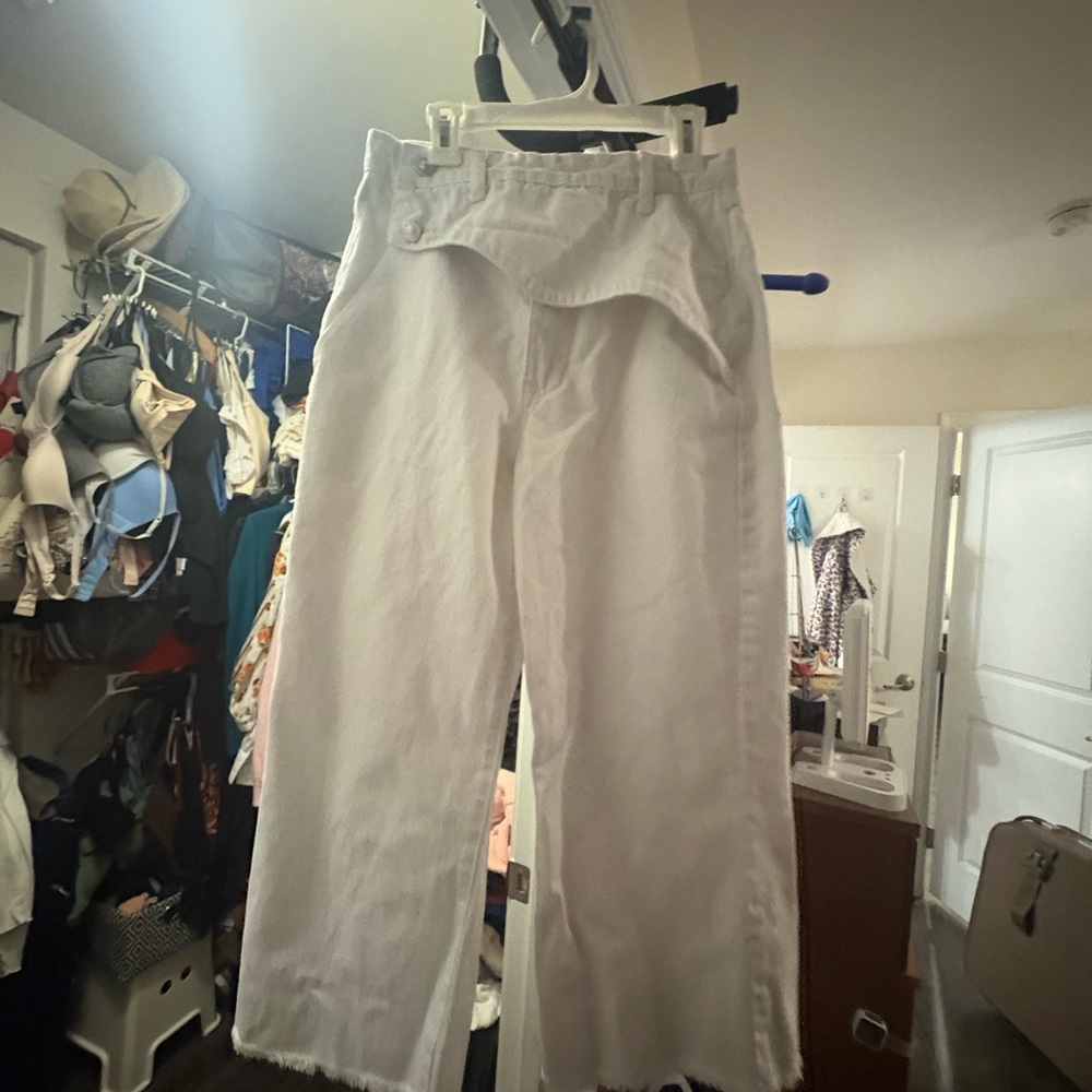 Princess Polly White Denim Pants